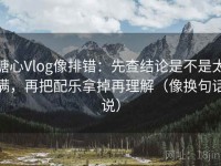 糖心Vlog像排错：先查结论是不是太满，再把配乐拿掉再理解（像换句话说）
