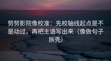 努努影院像校准：先校轴线起点是不是动过，再把主语写出来（像做句子拆壳）