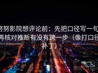 努努影院想评论前：先把口径写一句，再核对推断有没有跨一步（像打口径补丁）