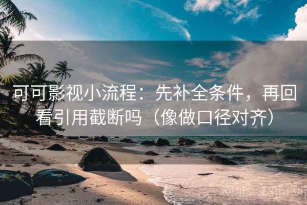 可可影视小流程：先补全条件，再回看引用截断吗（像做口径对齐）