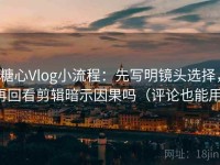 糖心Vlog小流程：先写明镜头选择，再回看剪辑暗示因果吗（评论也能用）