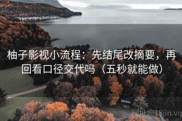 柚子影视小流程：先结尾改摘要，再回看口径交代吗（五秒就能做）