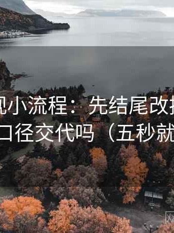 柚子影视小流程：先结尾改摘要，再回看口径交代吗（五秒就能做）