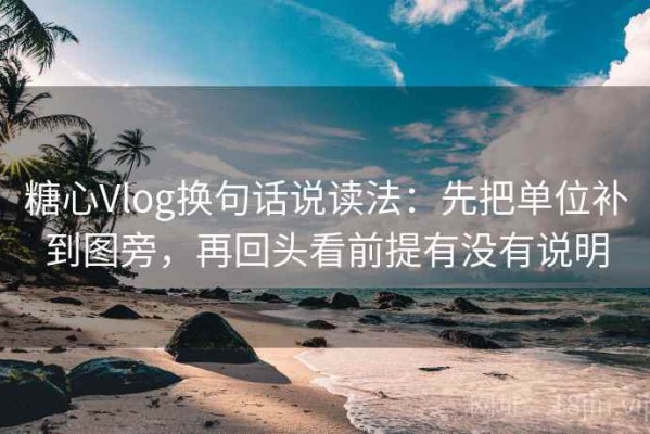 糖心Vlog换句话说读法：先把单位补到图旁，再回头看前提有没有说明